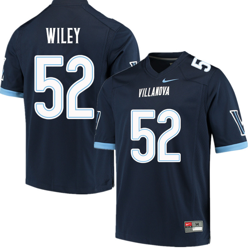 Men #52 Drew Wiley Villanova Wildcats College Football Jerseys Sale-Navy